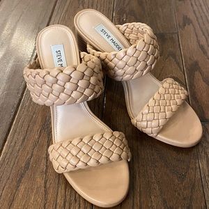 Steve Madden Tan Braided Heels
